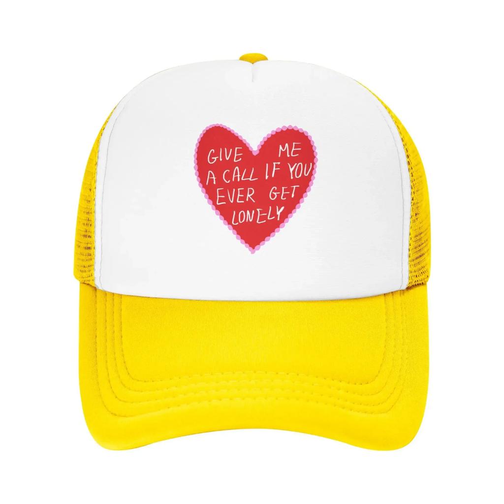 Give Me a Call if You ever Lonely From Troye Sivan Travel Mesh Baseball Caps Men  Unisex Female Beach Sun Hat Trucker Cap