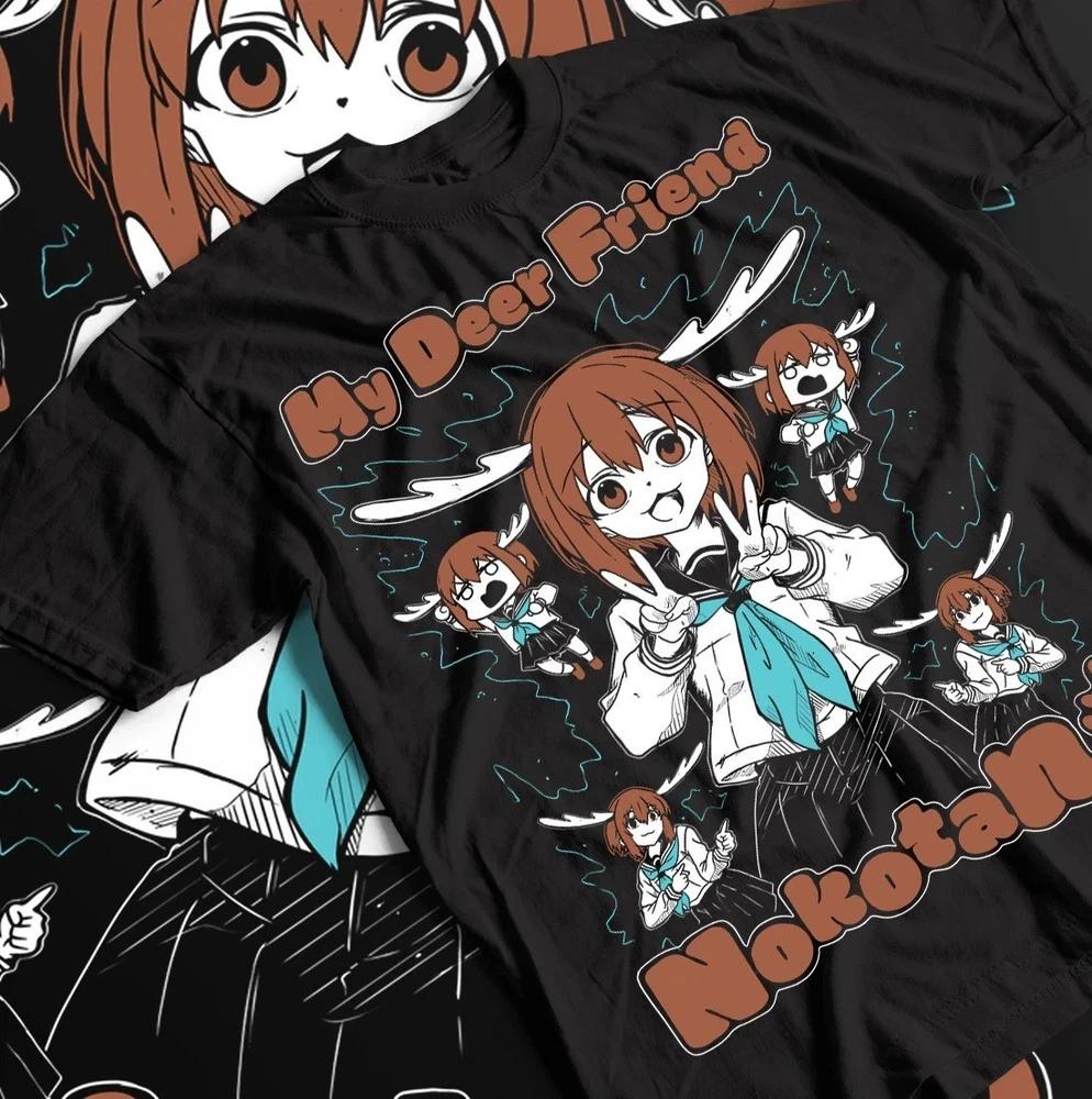 My Deer Friend Nokotan Anime Tshirt Gift Shirt Unisex Tee Shirt Black S