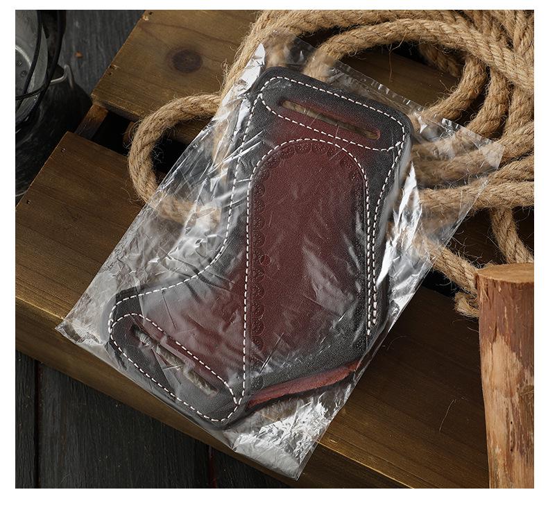 Wielofunkcyjna taktyczna skórzana torba biodrowa do przechowywania składanych noży