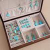 Set de Joyería Bohemia de Turquesa de 44 Piezas para Mujer Vintage Set de Pendientes Anillo Collar de Girasol Corazón Joyería de Turquesa Natural Regalo