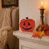 Autumn Home Accents Halloween Table Sign, Wooden Pumpkin Ghost Bat Block Rustic Tiered Tray Decor Ornament for Tabletop Office Indoor Retro