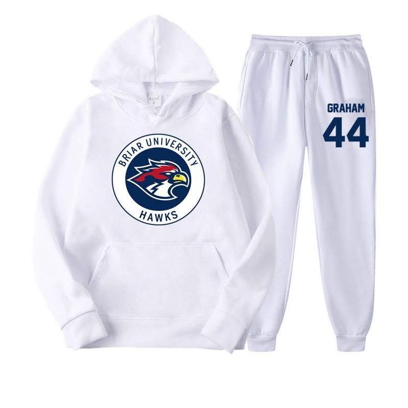 Mens Casual Tracksuit Hoodie Set Sportswear Campus Style Long Sleeve Fall Season