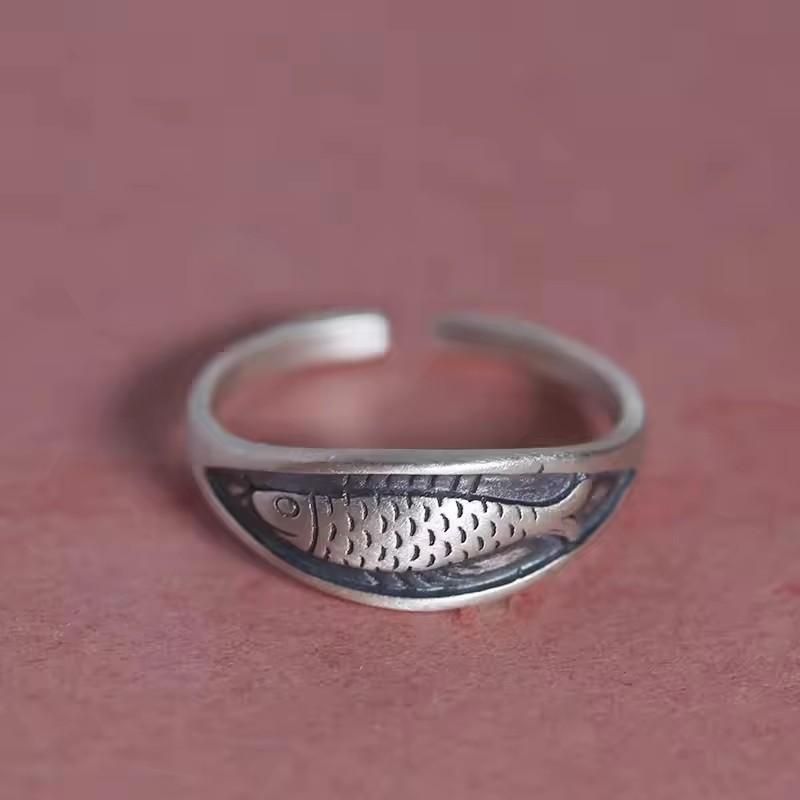 PANJBJ 925 Sterling Silber Dicker Doppelring für Damen Mädchen Geschenk Minimalismus Neutral Öffnend Breiter Schmuck Dropshipping
