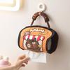 Convenient Cartoon Hanging Tissue Bag Cute Reusable Tissue Storage Holder Universal Creative Portable Tissue Cover Car Backseat