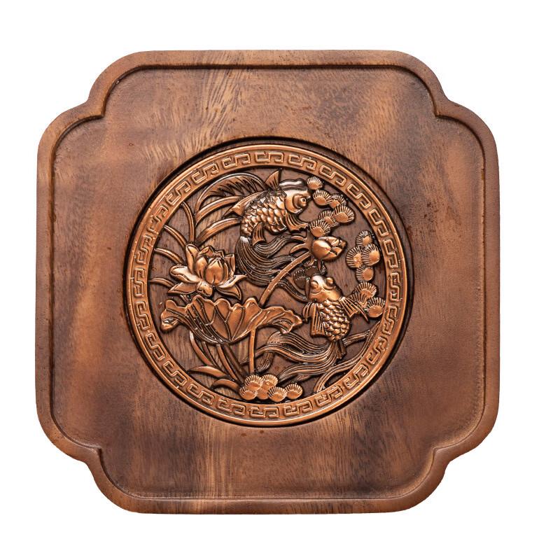 HX Solid Wood Dry Tea Tray with Water Storage