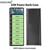 25W 8*18650 Power Bank Cases Battery Holder Portable Dual USB Type C Charge Shell for iPhone Xiaomi Huawei 18650 Battery Cases