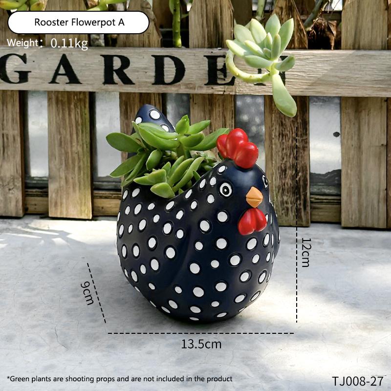 

Минисо Мультяшный Забавный Пятнистый Цыпленок Цветочный Горшок Милая Модель Петуха Цветочный Горшок Сад Двор Ранчо Украшение для Цветочного Горшка