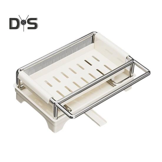 

Раковина Caddy Стійка для зберігання великої місткості Міцна нержавіюча стійка Губка Тримач Кухонна стійка Органайзер молоко, білий колір