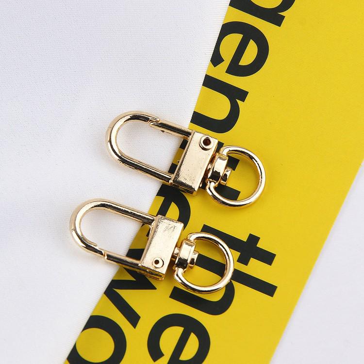 DIY Handmade U-Shaped K Gold & White K Jewelry Keychain Pendant