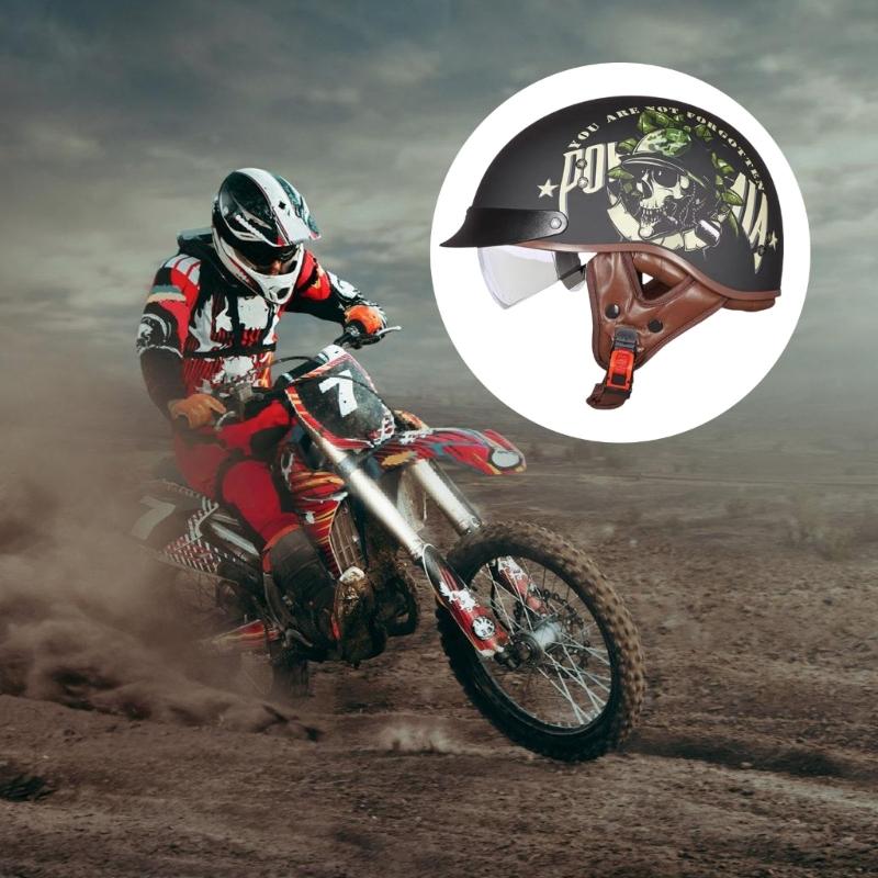Traditional Styles Motorcycles Helmet Men Light Weight Safety Helmet Durability Cycle Headgear for Men and Women