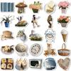 50-Piece Korean-Style Minimalist Retro High-Appearance Graffiti Stickers - DIY Decor for Phone Back Cards, Luggage, Scooters