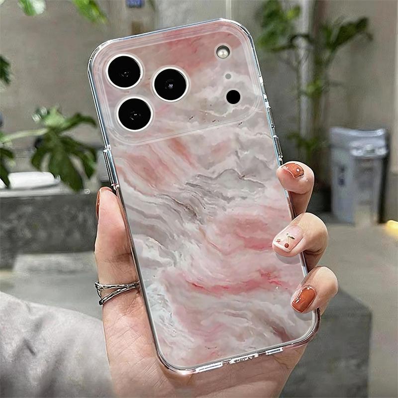 Gilding Marble Pattern Case For iPhone 17 Pro Max Coque iPhone 16 15 14 13 12 Pro Max 11 Clear TPU Silicone Soft Cover