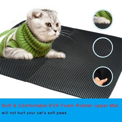 Cat Litter Mat Double Layer Waterproof Urine Proof Trapping Mat Easy To Clean Non-Slip Toilet Pad Cat Scratch Pad Large Foot Pad
