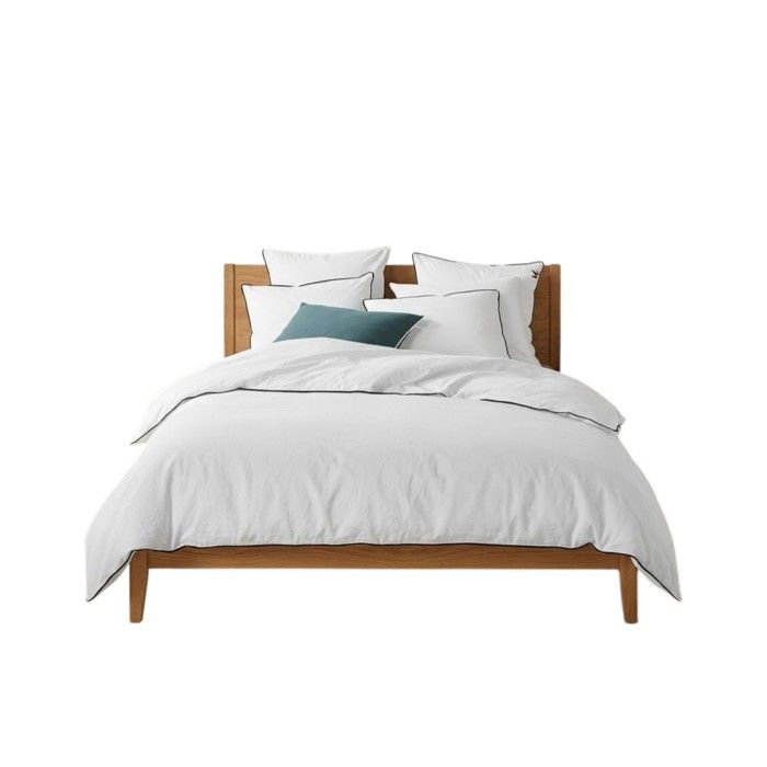Parure de lit en coton lave 260 x 240 cm Linette blanc