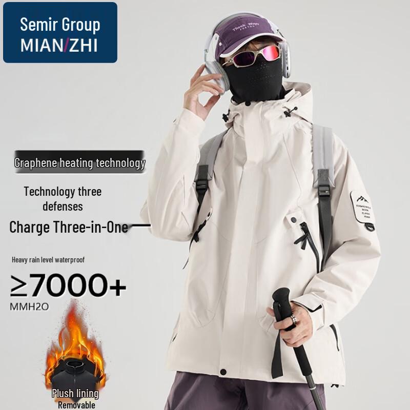 Men's 3-in-1 Hooded Windproof Outdoor Jacket