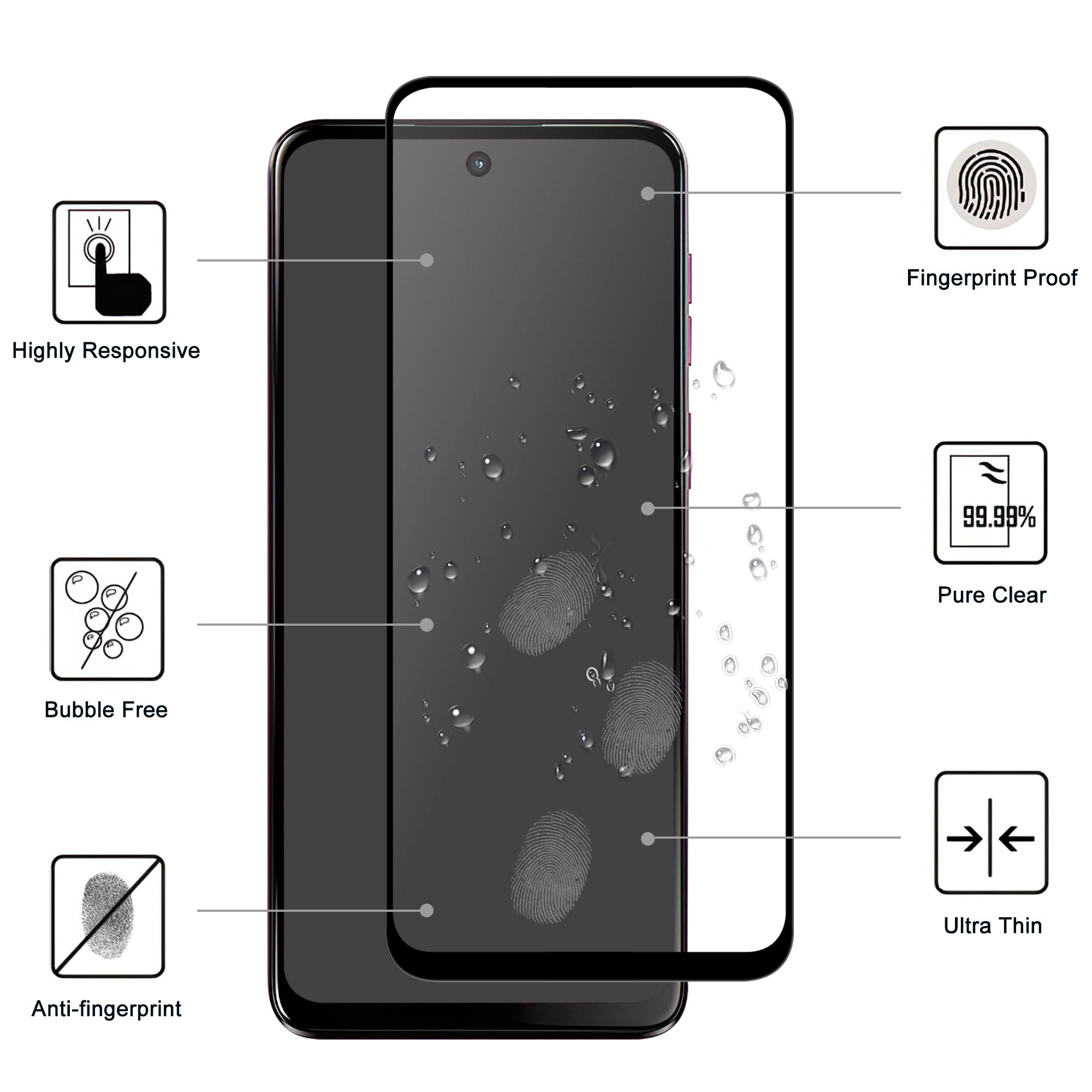 

Захисна плівка для екрана Motorola Moto G55 5G AGC із повністю клейким чорним краєм Type A