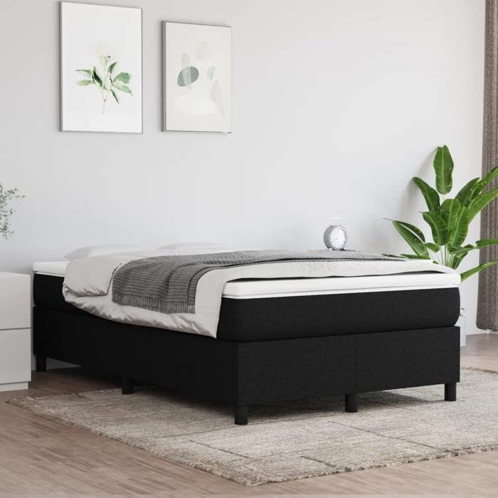Cadre de lit avec matelas - Maison Exclusive - 120x200 cm - Noir - Relaxation maximale