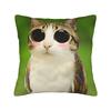 Funny Smiling Meowl Cat (2) Pillow Case Morden Pillow Cover Design Pillowcases For Sofa Bedroom Home Decor