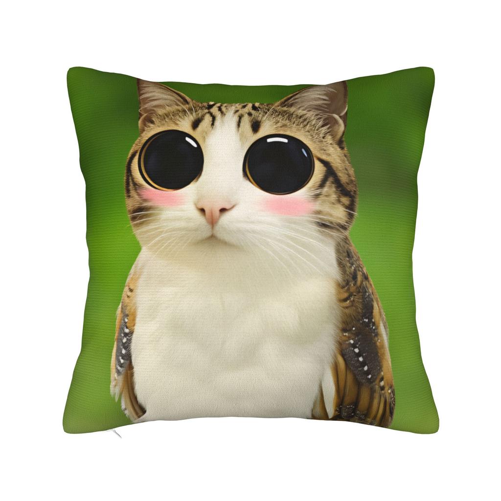 Funny Smiling Meowl Cat (2) Pillow Case Morden Pillow Cover Design Pillowcases For Sofa Bedroom Home Decor