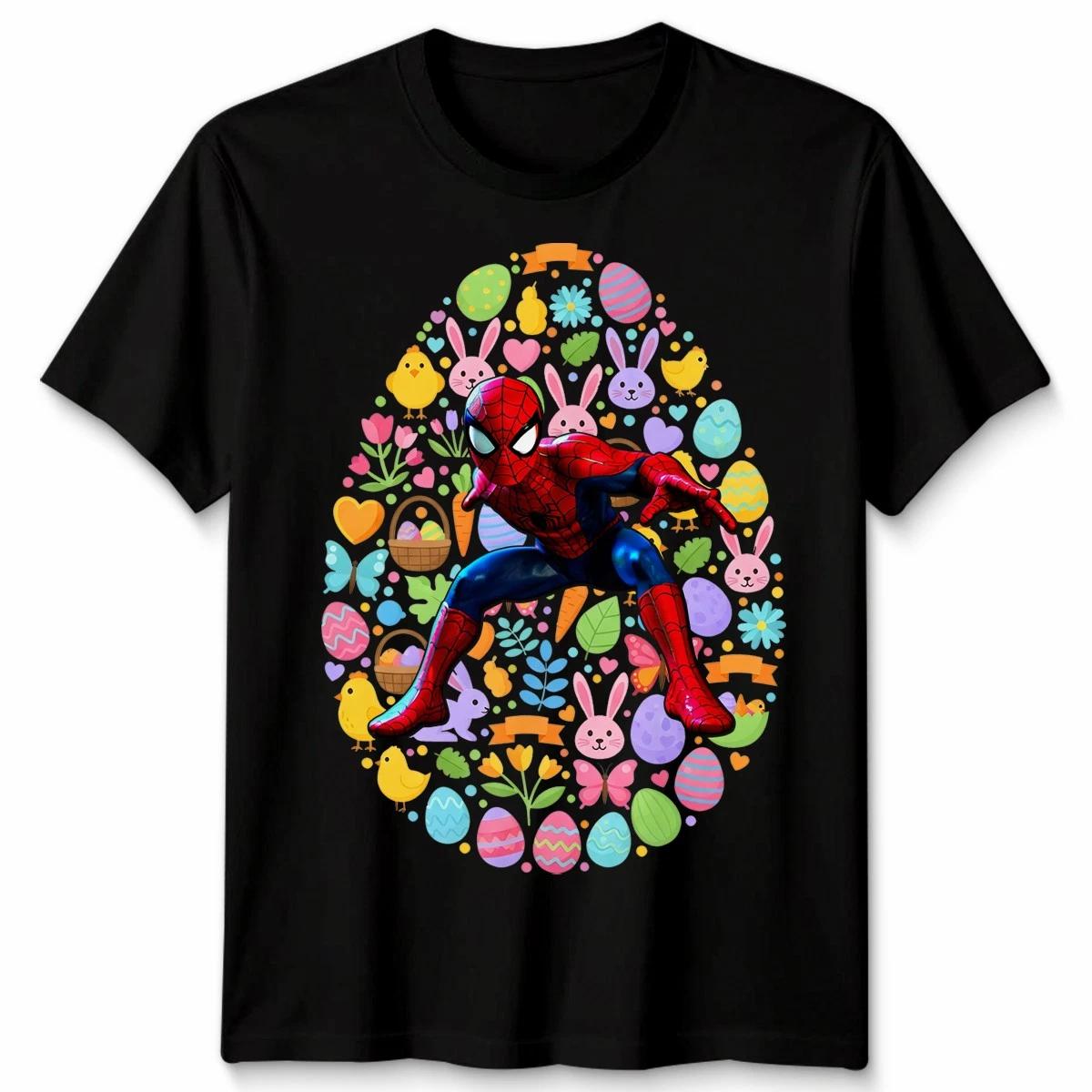 

Unisex Spiderman Cartoon Easter Egg T shirt L
