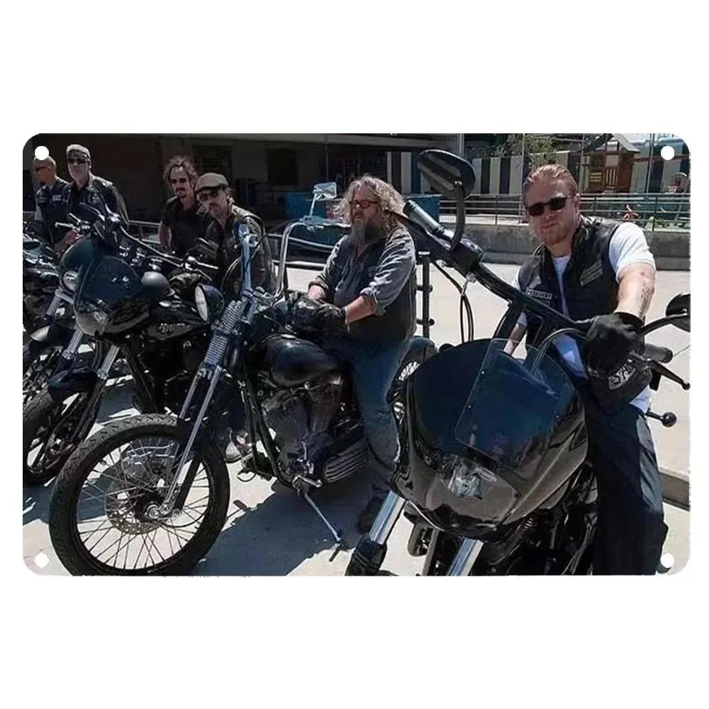 Metall Blechschild Sons of Anarchy Fear The Reaper Plakette Poster Bauernhof Zuhause Café Wanddekoration Vintage Metallplatte 12*8 Zoll
