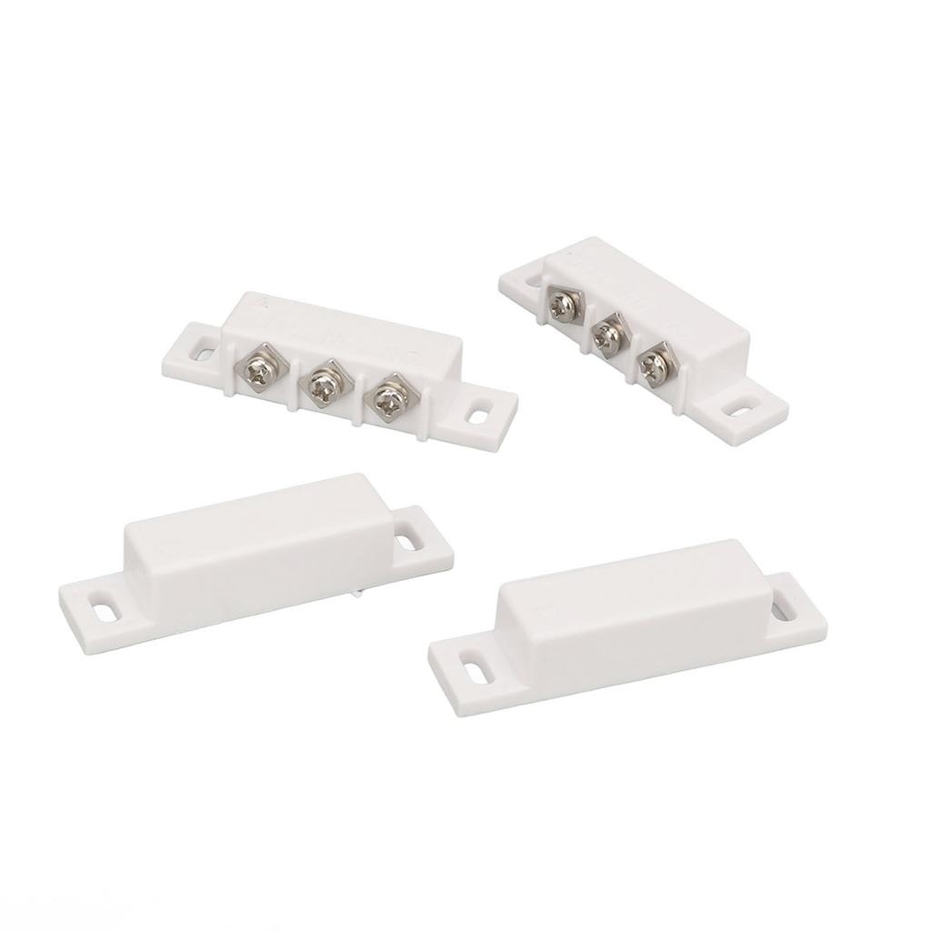 2 sady magnetických dveřních spínačů s kabelem, NC, NO, normálně otevřený/zavřený, kontaktní spínač dveří pro domácí zabezpečení