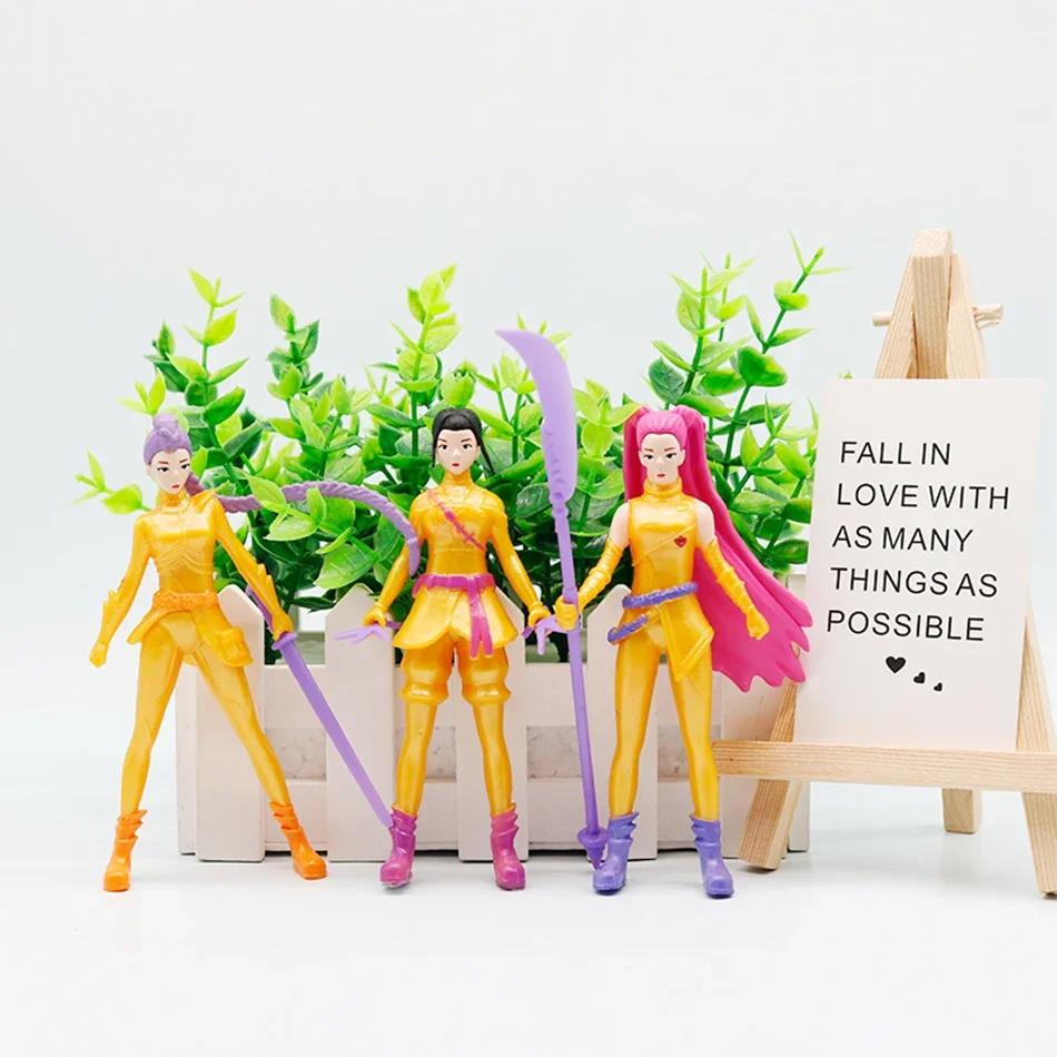 @@_@ Anime Kpop Dämonenjäger Actionfigur Spielzeug Derpys Tiger Rumi Mira Zoey Sussy Figur Puppe Für Kinder Fans Geschenk Ornament_$