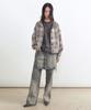 Insilence Woman Divide Denim Skirt Ash Grey