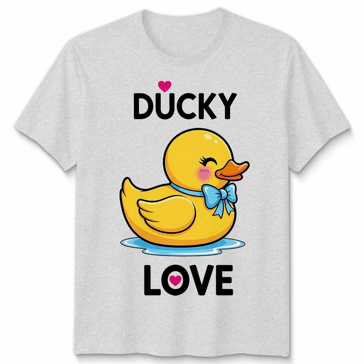 Ducky Love Rubber Duck Animals Mens T Shirt Womens Tee Graphic Tee 1 L