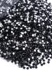 Jet black 288 pieces SS30 Glass crystals, non-hot fixed rhinestones, flat stones for DIY nail art, fabric decoration and clothing