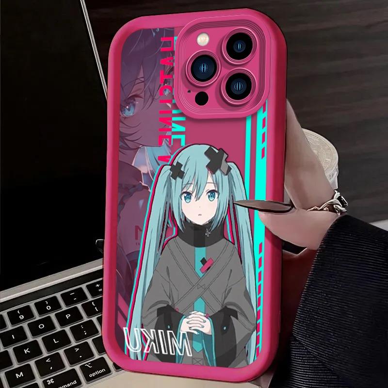 H-Hatsunes Kawaii Love Heart M-Miku Phone Case For iPhone 17 Air 16 16E 15 14 13 12 11 Pro Max X XS X S Max XR SE 2020 SE4 7 8