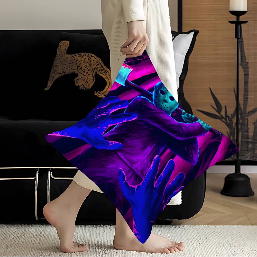 Jason V-Voorhees Horror Personalized picture text home decorative pillows Household Gifts 45x45cm