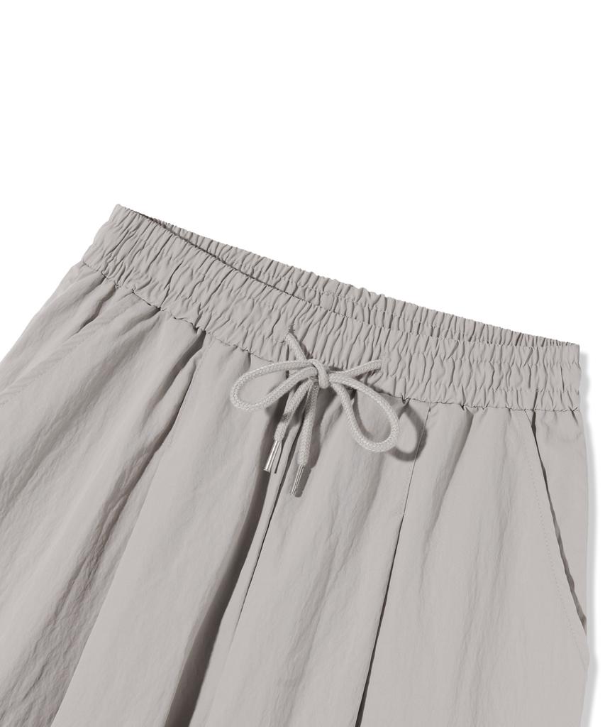 PIANER Nylon One-Pleat String Pants (Light Beige)