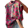 Versatile temperament new summer shirt sleeveless 2025 printed short-sleeved top