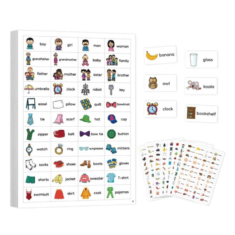 

Клейкая наклейка с английскими словами, образовательная наклейка для словарного запаса, пособие для обучения языку для детей, студентов, учителей