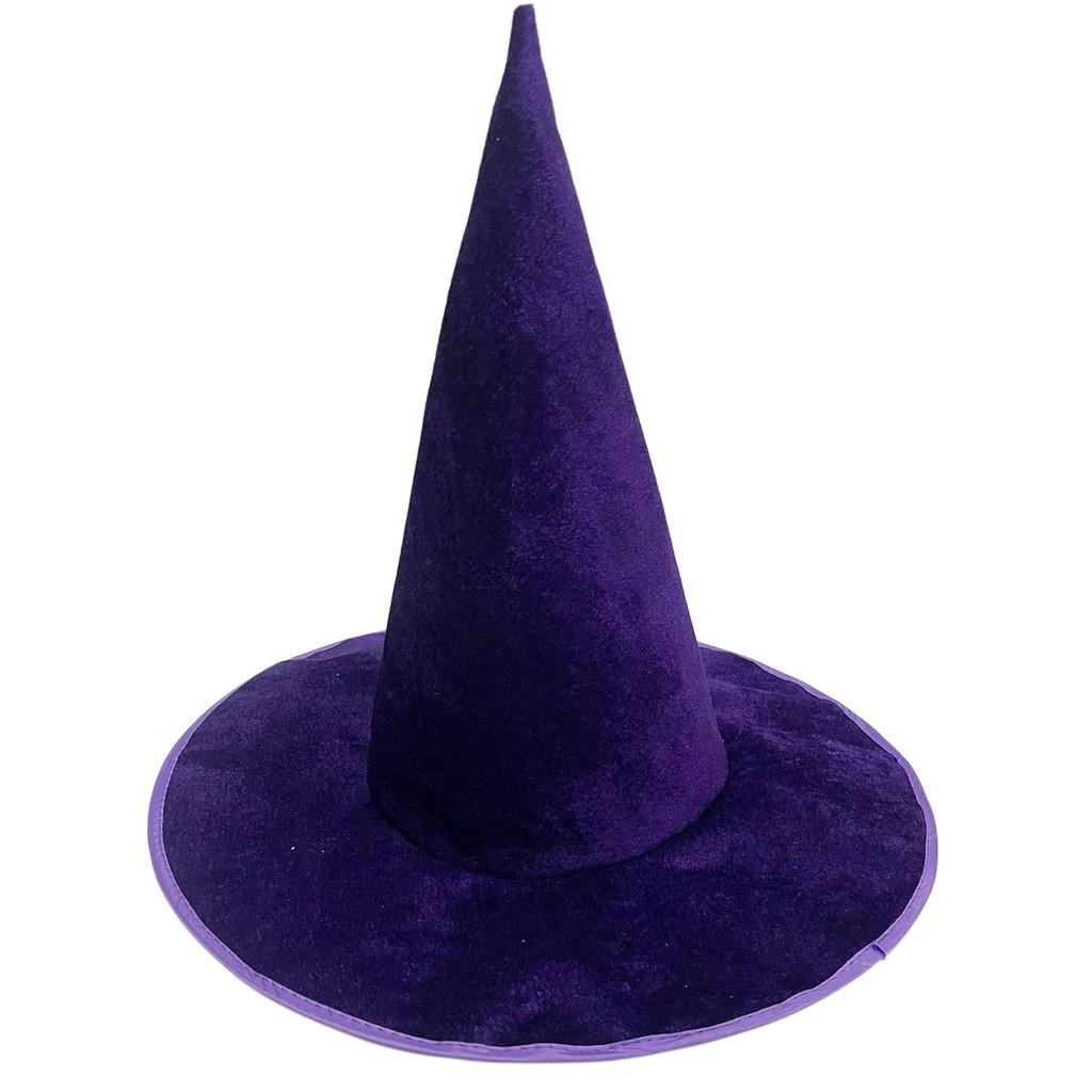 Witches Hat Halloween Cosplay Prop Plush Fabric For Party Costumes Decorations