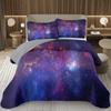 Galaxy Bedding Set Twin Queen Size for Girls Boys Teens Room Decor, Starry Sky Bedspread, Cosmos Nebula Trippy Quilted Coverlet