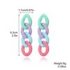 Trendy Acrylic Geometric Earrings For Women Colorful Chain Design 2023 Summer Fashion