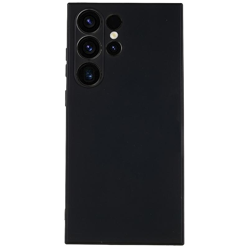 

Для Samsung Galaxy S23 Ultra Чехол для телефона с прямыми краями Точный вырез Мягкая ТПУ накладка Black