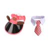 Pet Baseball Cap with Ear Holes Adjustable Cat Sun Protection Hat with Collar/Glasses Accessories for Smalls Cats Dogs
