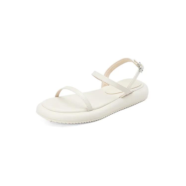 Fashion New 2025 Summer Sandals Shoes for Women Round Toe Low Heel Sandals Roman Shoes Open Toe Women Sandals Zapatos Mujer Flat Shoes