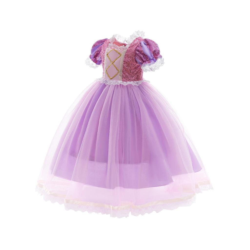 Cross-border Foreign Trade Children's Rapunzel Dress Dress Girl Dress Rapunzel Girl Dress