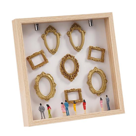DIY Mini Photo Frame Box Lighted Memory Display Case Personalized Family Museum Silhouette Frame Kit