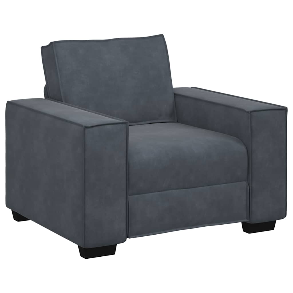 Armchair Dark Gray 100x78x84 Cm Velvet