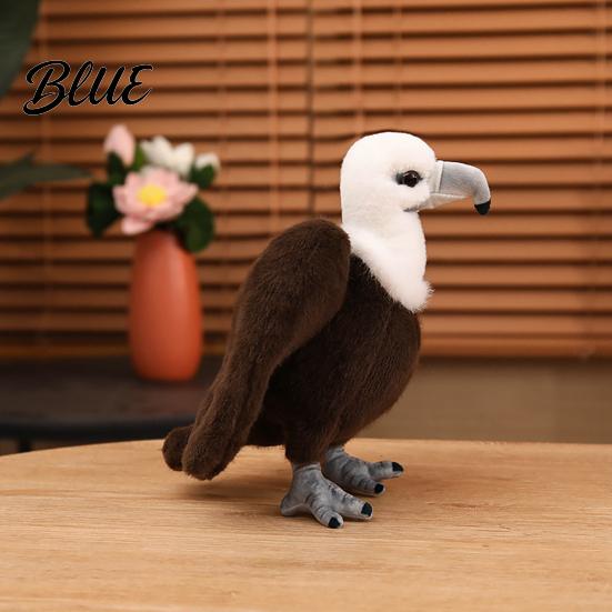 Detailed Feather Texture Toy Realistic Plush Bald Eagle Doll, Stuffed Animal with Foldable Decorative Ornament Wings, Lifelike Bird Plushie