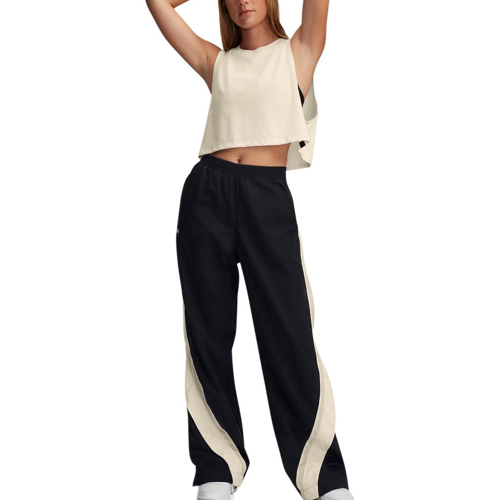 Under Armour Iconstorm Crinkle Tear Away Fashion Comfortable Trendy Simple Casual Pants Women Pants Black 6000277-001