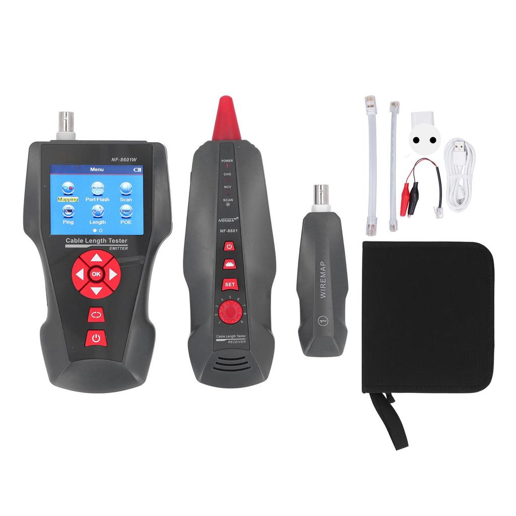 Network Cable Tester Anti Interference Noise Free PING POE Test RJ45 RJ11 BNC Metal Cable Line Finder