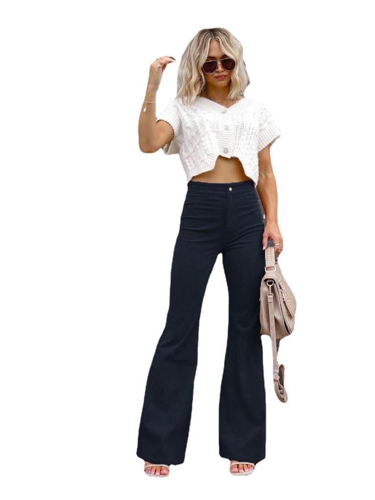 Winter New Solid Velvet Casual Fashion Personality Women's Pants Trendy Brand Casual