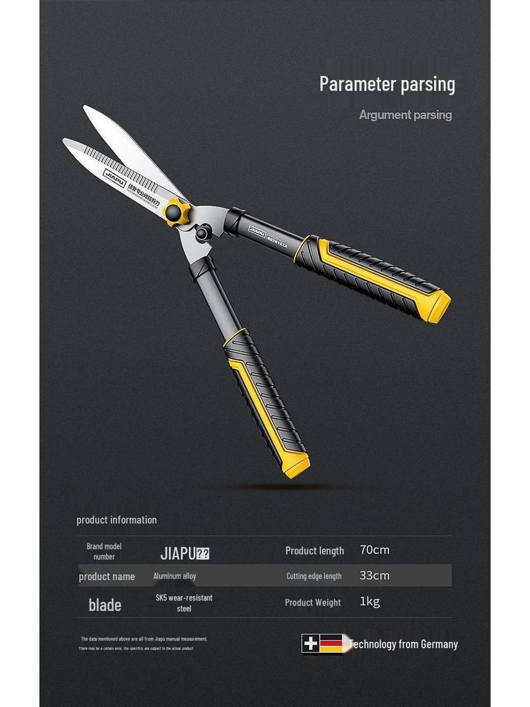 German Pruning Shears: Ideal for Garden, Flower, Lawn, Tree Branch, and Hedge Trimming.