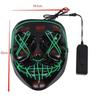 Halloween Party LED Illuminated Black V Shape Mask Haunted House Bar Party Cos Light Up Mask Halloween Party Scary Mask Decor